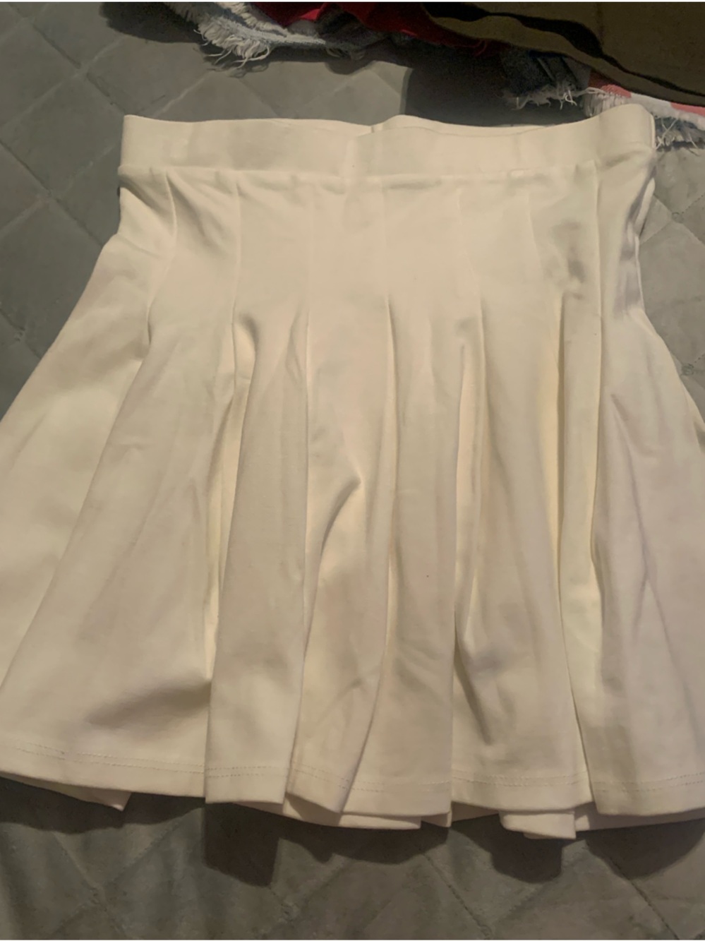 Altar'd State Cream Pleated Mini Skirt